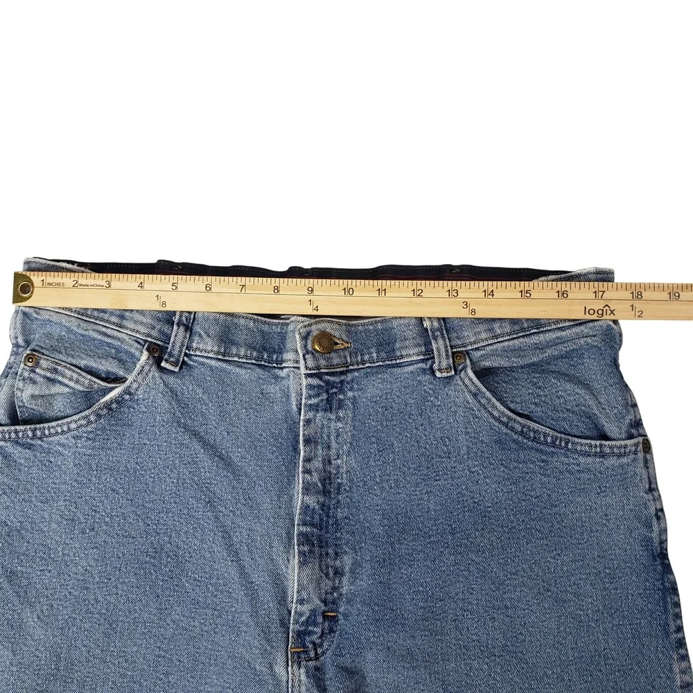 Wrangler Premium Quality Mens 32x30 Straight Leg Jeans Medium Wash 96501DS Blue